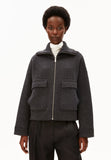 ARMEDANGELS Cotton-wool knit jacket steel melange women