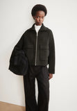 ARMEDANGELS Cotton-wool knit jacket steel melange women