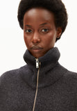 ARMEDANGELS Cotton-wool knit jacket steel melange women
