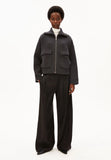 ARMEDANGELS Cotton-wool knit jacket steel melange women