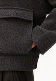 ARMEDANGELS Cotton-wool knit jacket steel melange women