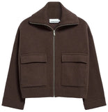 ARMEDANGELS Cotton-wool knit jacket claystone women