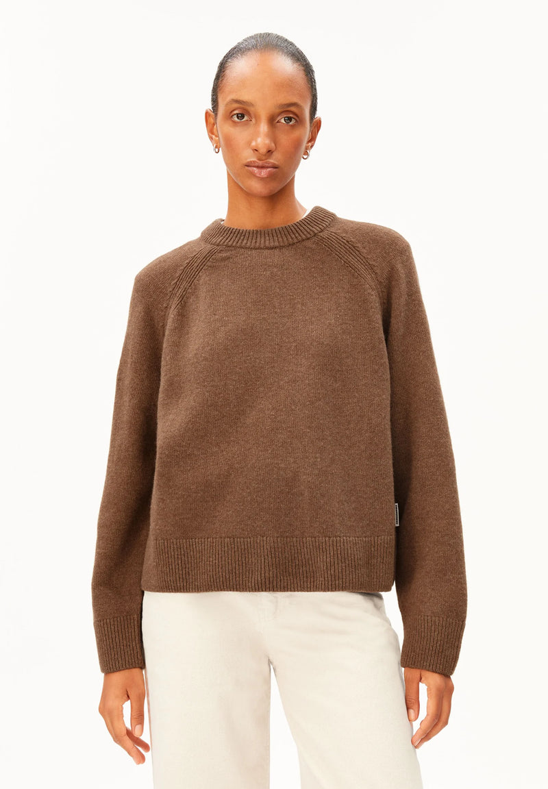 ARMEDANGELS Wool knit jumper claystone melange women