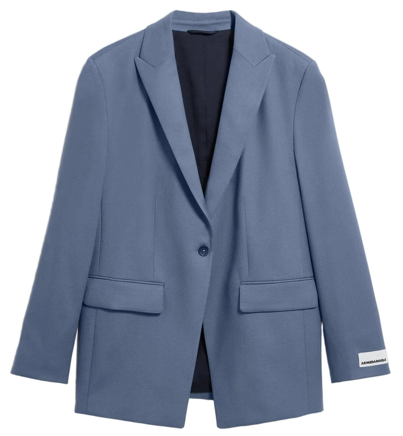 Blue blazer on a white background