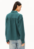 ARMEDANGELS Efinaraa flannel blouse petrol velvet women