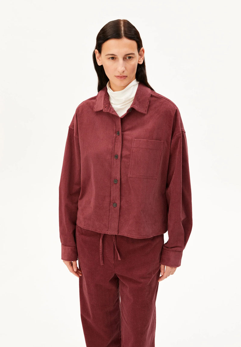 ARMEDANGELS Nalaani corduroy blouse velvet ember women
