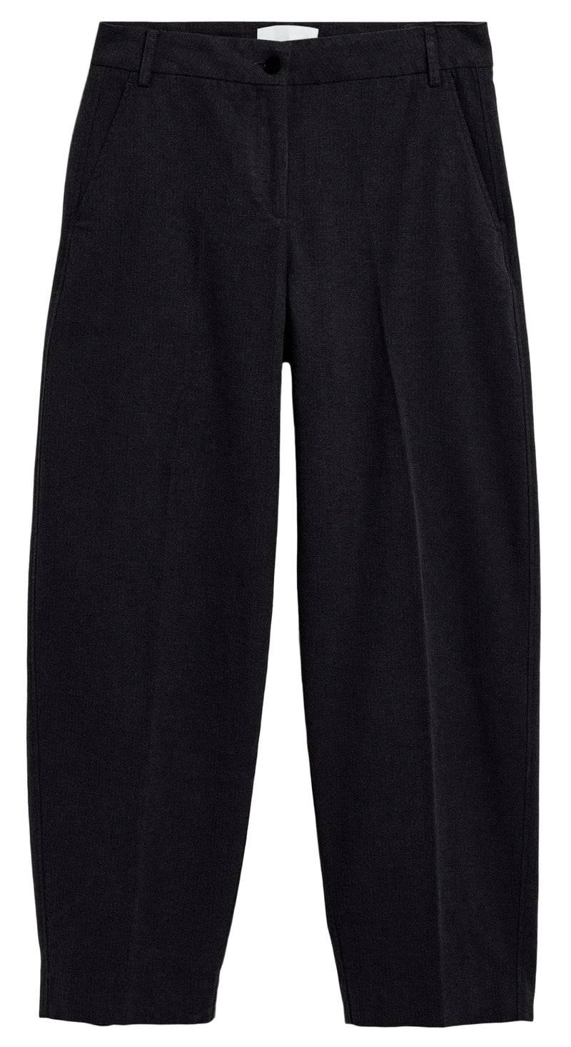 ARMEDANGELS Herringbone barrel leg pants dark steel black women