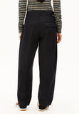 ARMEDANGELS Herringbone barrel leg pants dark steel black women