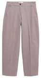 ARMEDANGELS Herringbone barrel leg pants red mahogany oatmilk women