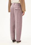 ARMEDANGELS Herringbone barrel leg pants red mahogany oatmilk women
