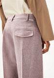 ARMEDANGELS Herringbone barrel leg pants red mahogany oatmilk women