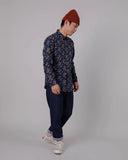 BRAVA Flannel comfort chino Pants 3095 navy men