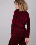 BRAVA Velvet Perkins sweater 3129 prune women