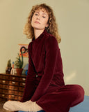 BRAVA Velvet Perkins sweater 3129 prune women
