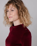 BRAVA Velvet Perkins sweater 3129 prune women
