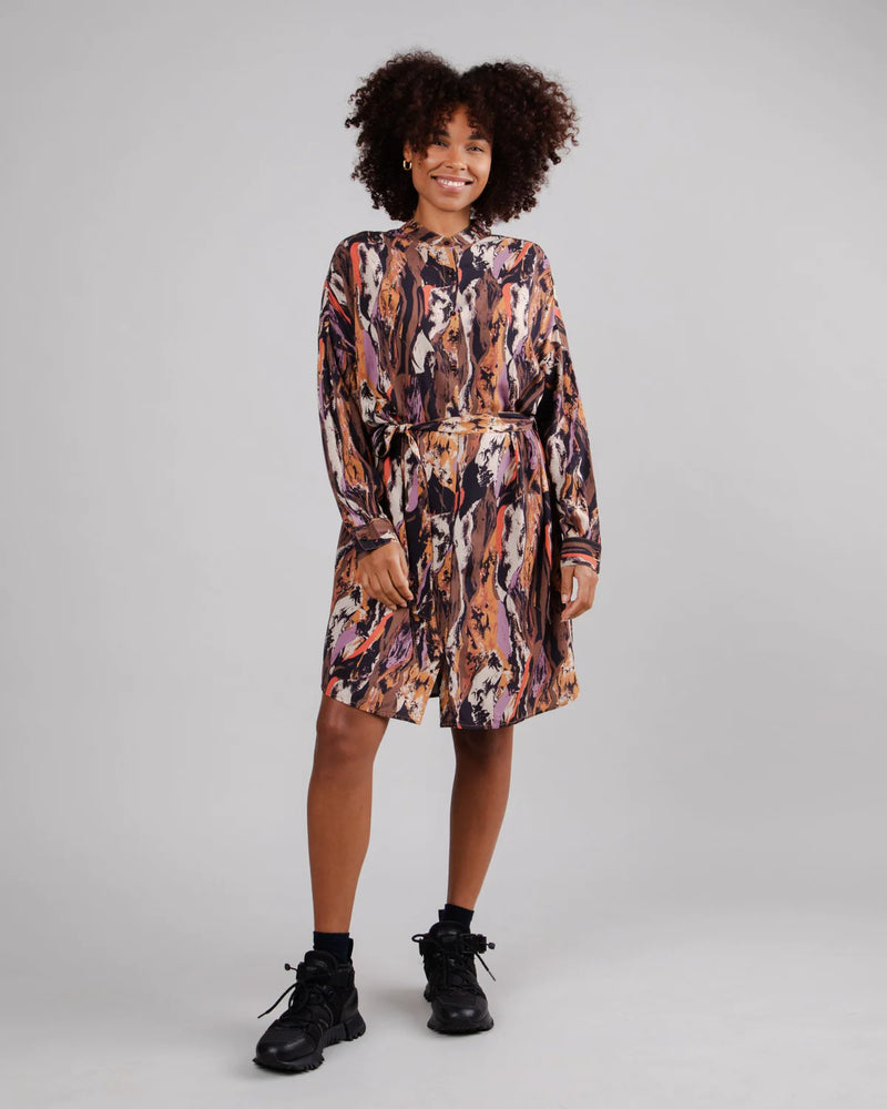 BRAVA Etna oversized mao dress brown 3133 women