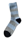 KLUE Merino wool socks striped blue women