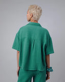 BRAVA Bubble cropped blouse 3377 green women