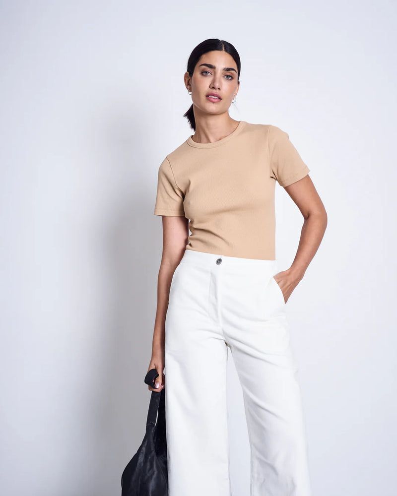 JAN 'N JUNE Nile rib t-shirt camel women