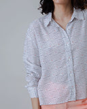 BRAVA Hola ola boxy blouse white women
