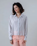 BRAVA Hola ola boxy blouse white women