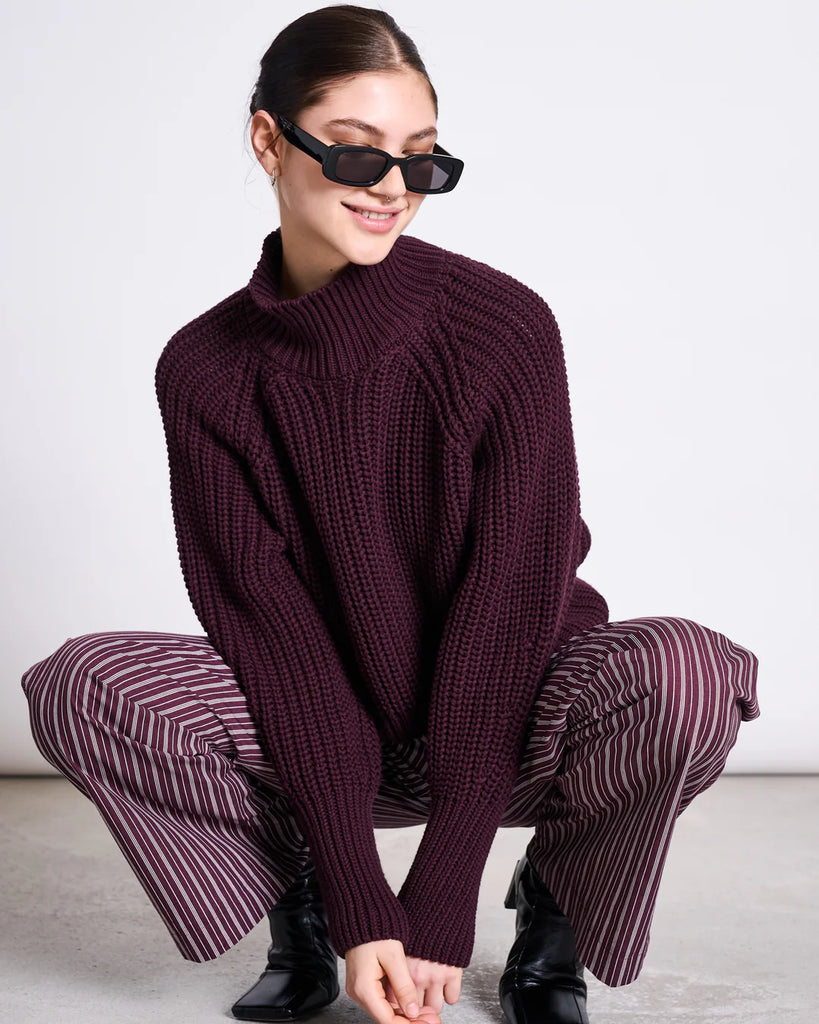 JAN 'N JUNE Ola jumper cherry lacquer women