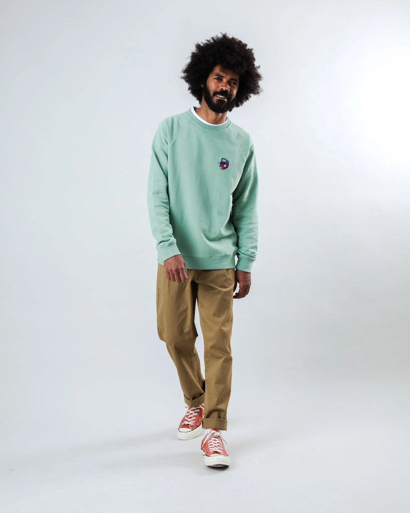 BRAVA Asis Percales tigris sweatshirt green men