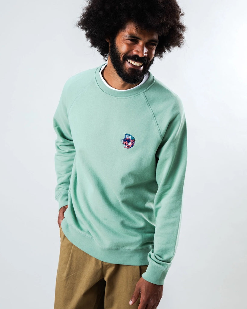 BRAVA Asis Percales tigris sweatshirt green men