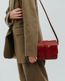 ANN KURZ Shatel crossbody bag napa premium wine women