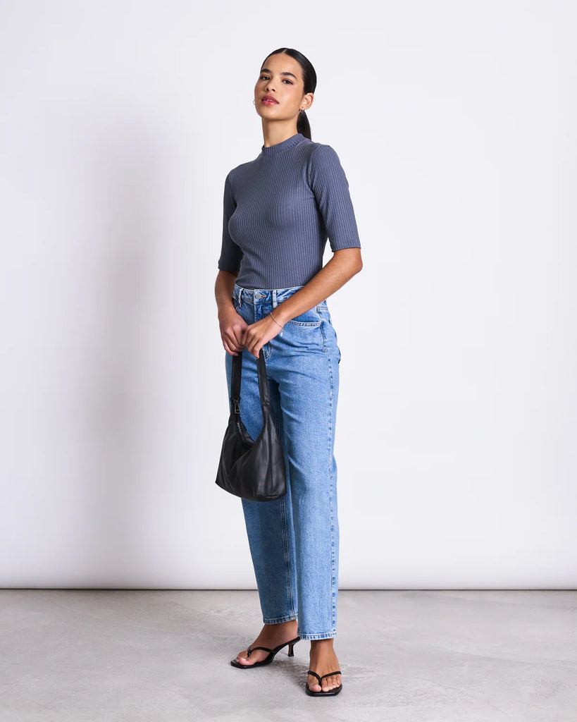 JAN 'N JUNE Nina rib t-shirt turbulence women