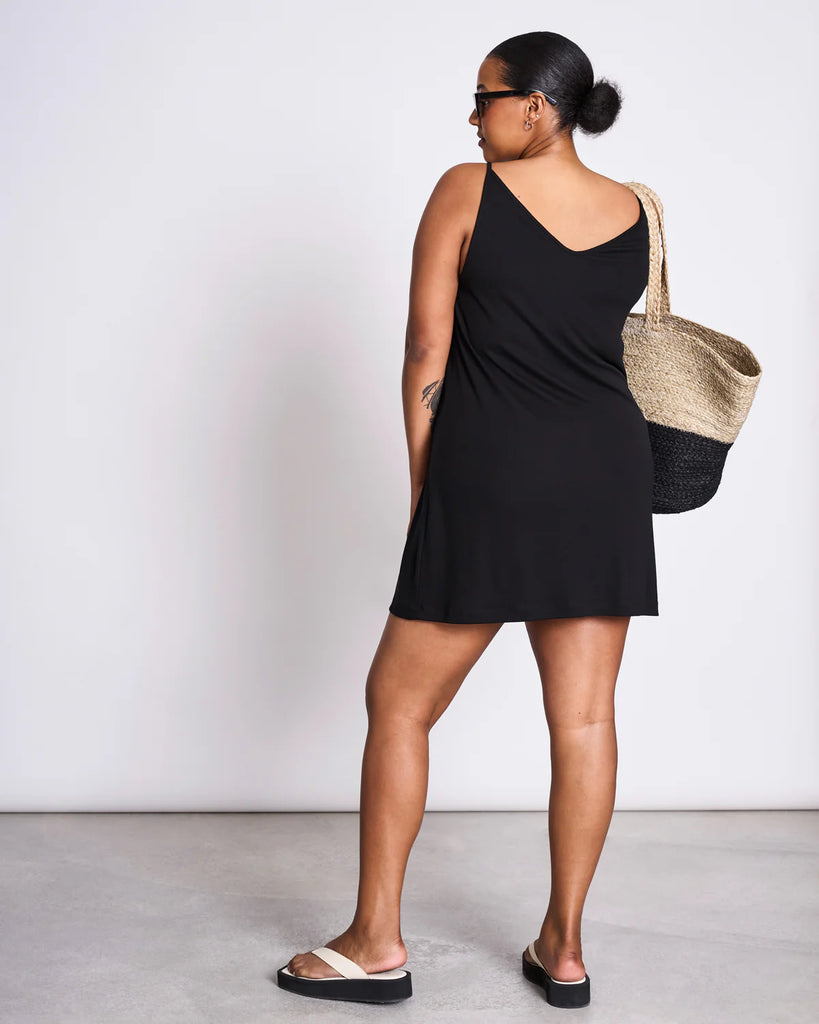 JAN 'N JUNE Triangle mini dress black women