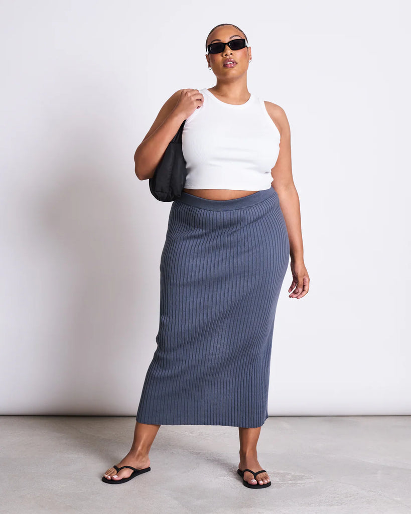 JAN 'N JUNE Ebba midi skirt turbulence women
