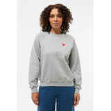 GIVN BERLIN Yara heart sweater grey melange women