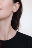 SEW A SONG Circle and bar stud earrings gold plated