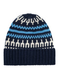 KCA 4210013 high wool beanie with pattern 8021 blue stripe men