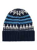 KCA 4210013 high wool beanie with pattern 8021 blue stripe men