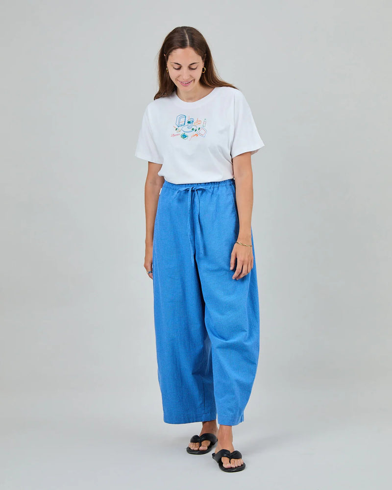 BRAVA Relaxed pants 4261 blue checks women