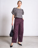 JAN 'N JUNE Olmos cropped blouse leo print women