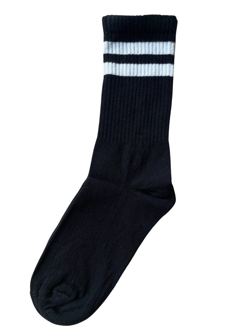 KLUE Organic cotton tennis socks black women