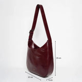 ANN KURZ Versatile hobo bag shiny nappa burgundy women