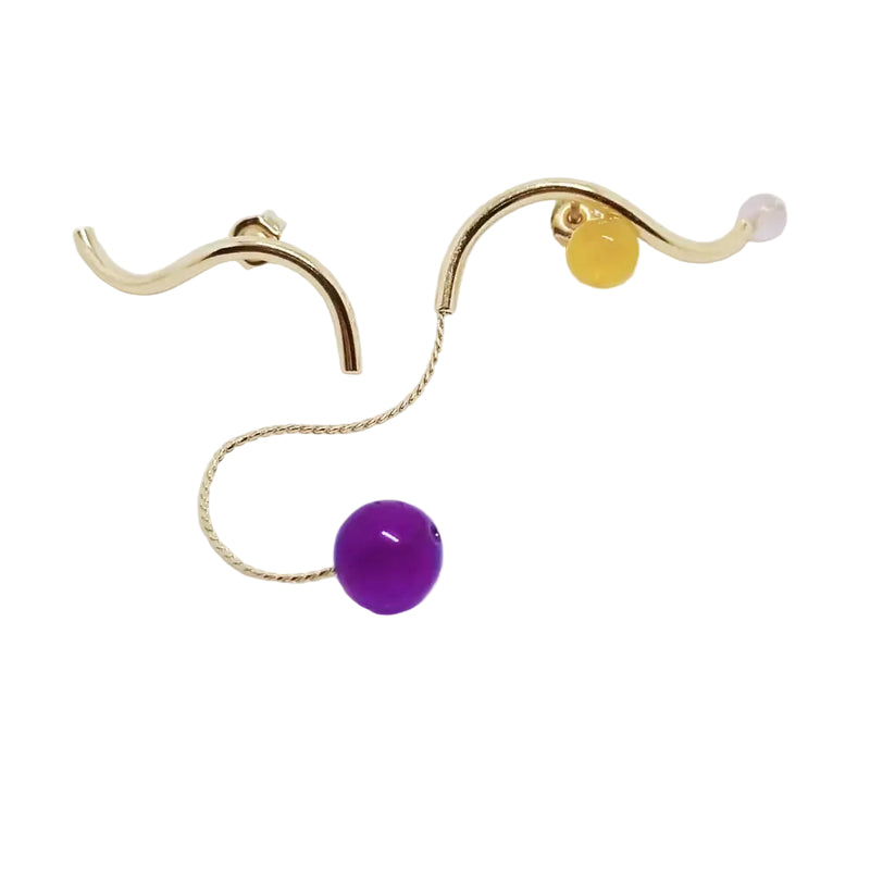 SEW A SONG Pastel Ivanna earrings gold plated