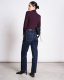 JAN 'N JUNE Mio longsleeve rib top cherry lacquer women