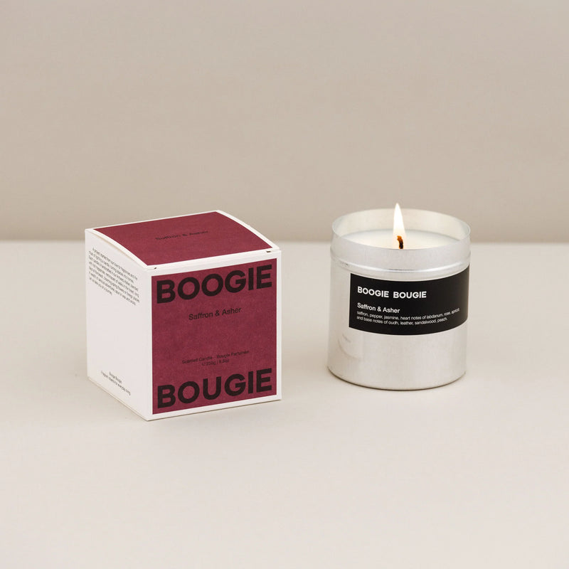 BOOGIE BOUGIE Saffron & asher candle