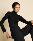 JAN 'N JUNE Mio longsleeve rib tencel black women