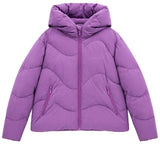 MAZINE Waves quilt short puffer jacket grape pink women