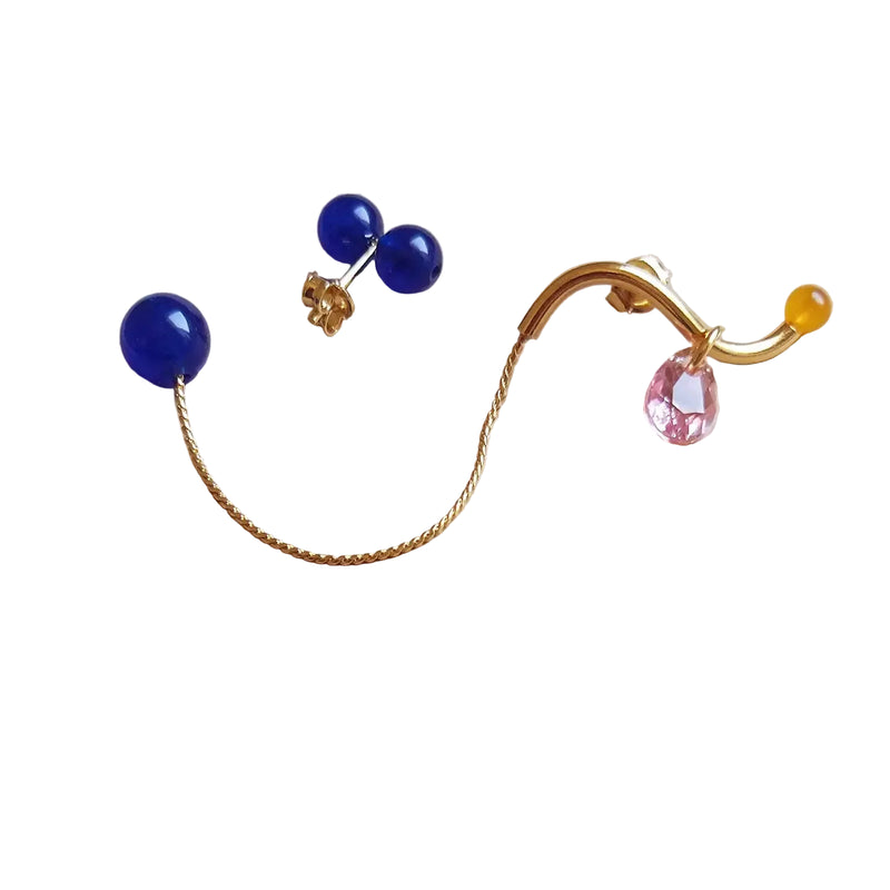 SEW A SONG Rose earrings gold plated