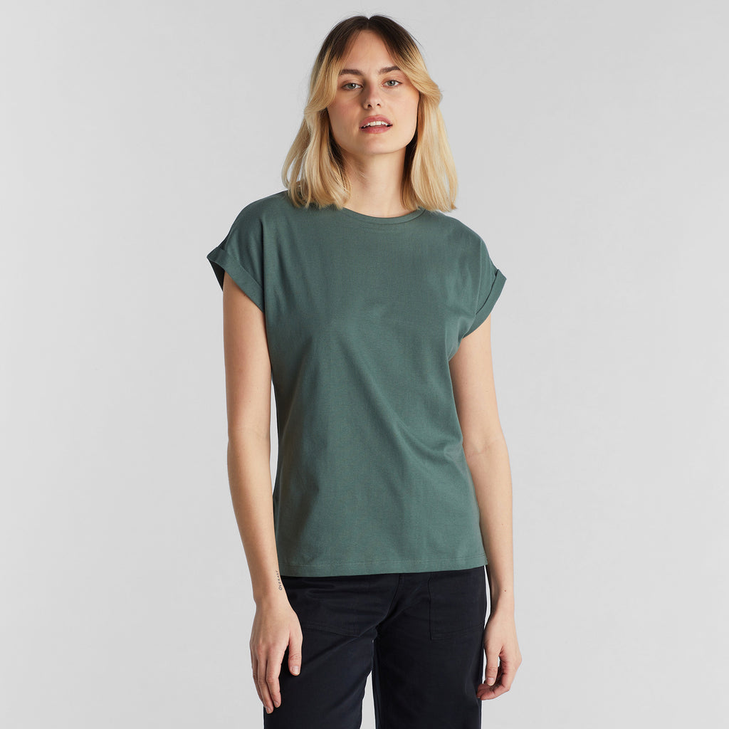 DEDICATED Visby Base T-Shirt forest green women