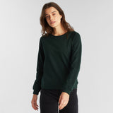 DEDICATED Ystad raglan base sweatshirt dark green women