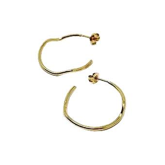 SEW A SONG Sketches hoops gold plated