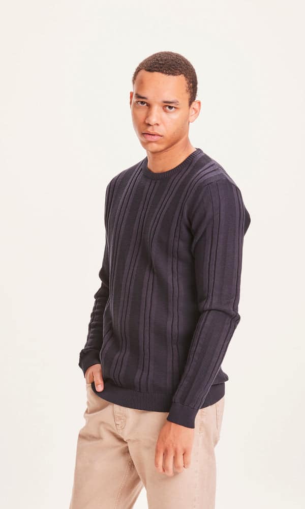 KCA 80654 Structured knit 1001 Total eclipse men